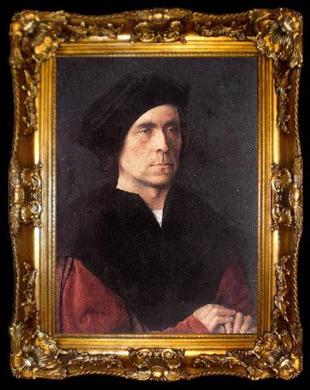 framed  Michiel Sittow Portrait of a Man, ta009-2